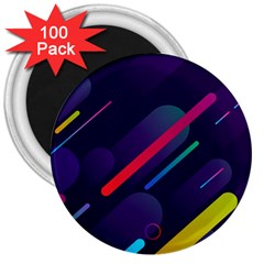 Colorful Abstract Background 3  Magnets (100 Pack) by Ravend