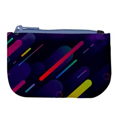 Colorful Abstract Background Large Coin Purse by Ravend