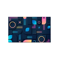 Gradient Geometric Shapes Dark Background Sticker (rectangular) by Ravend