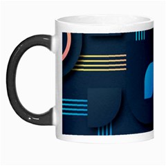 Gradient Geometric Shapes Dark Background Morph Mug by Ravend