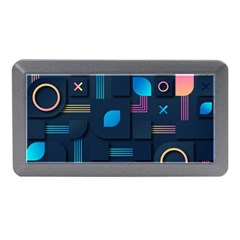 Gradient Geometric Shapes Dark Background Memory Card Reader (mini) by Ravend