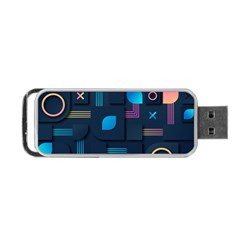 Gradient Geometric Shapes Dark Background Portable Usb Flash (two Sides) by Ravend