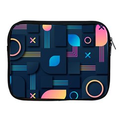 Gradient Geometric Shapes Dark Background Apple Ipad 2/3/4 Zipper Cases by Ravend