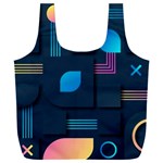 Gradient Geometric Shapes Dark Background Full Print Recycle Bag (XXXL) Back