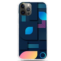 Gradient Geometric Shapes Dark Background Iphone 12 Pro Max Tpu Uv Print Case by Ravend