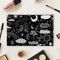 Vector Set Sketch Drawn With Space Cosmetic Bag (large) by Ravend