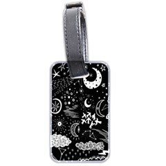 Vector Set Sketch Drawn With Space Luggage Tag (two Sides) by Ravend