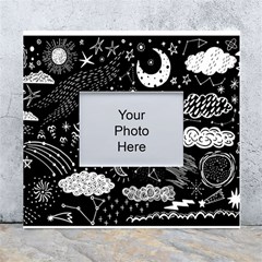 Vector Set Sketch Drawn With Space White Wall Photo Frame 5  X 7  by Ravend