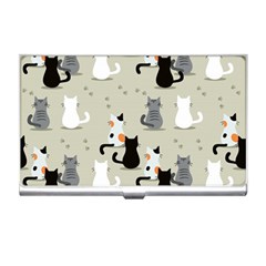 Cute Cat Seamless Pattern Business Card Holder by Ravend