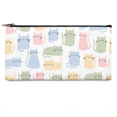 Cute Cat Colorful Cartoon Doodle Seamless Pattern Pencil Case by Ravend