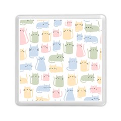 Cute Cat Colorful Cartoon Doodle Seamless Pattern Memory Card Reader (square) by Ravend