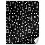 Chalk Music Notes Signs Seamless Pattern Canvas 36  x 48  35.26 x46.15  Canvas - 1