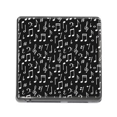 Chalk Music Notes Signs Seamless Pattern Memory Card Reader (square 5 Slot) by Ravend