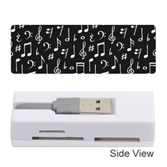 Chalk Music Notes Signs Seamless Pattern Memory Card Reader (stick) by Ravend