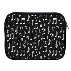 Chalk Music Notes Signs Seamless Pattern Apple Ipad 2/3/4 Zipper Cases by Ravend