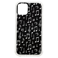 Chalk Music Notes Signs Seamless Pattern Iphone 12 Mini Tpu Uv Print Case	