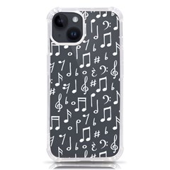 Chalk Music Notes Signs Seamless Pattern Iphone 14 Tpu Uv Print Case by Ravend