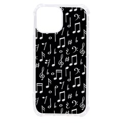 Chalk Music Notes Signs Seamless Pattern Iphone 13 Mini Tpu Uv Print Case by Ravend