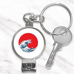 The Great Wave Of Kaiju Nail Clippers Key Chain by Cendanart