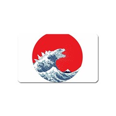 The Great Wave Of Kaiju Magnet (name Card) by Cendanart