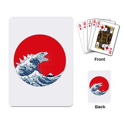 The Great Wave Of Kaiju Playing Cards Single Design (rectangle) by Cendanart