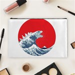 The Great Wave Of Kaiju Cosmetic Bag (Large) Front