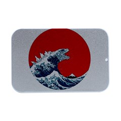 The Great Wave Of Kaiju Open Lid Metal Box (silver)   by Cendanart