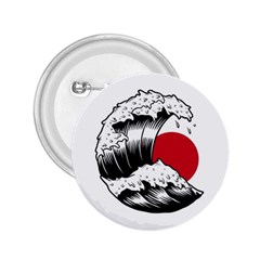 Japanese Sun & Wave 2 25  Buttons by Cendanart