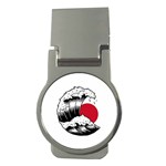 Japanese Sun & Wave Money Clips (Round)  Front