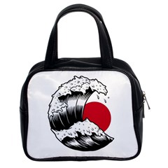 Japanese Sun & Wave Classic Handbag (two Sides)