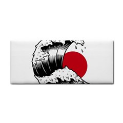 Japanese Sun & Wave Hand Towel by Cendanart