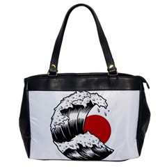 Japanese Sun & Wave Oversize Office Handbag by Cendanart