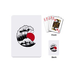 Japanese Sun & Wave Playing Cards Single Design (mini) by Cendanart