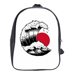 Japanese Sun & Wave School Bag (xl)