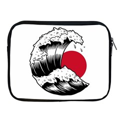 Japanese Sun & Wave Apple Ipad 2/3/4 Zipper Cases by Cendanart