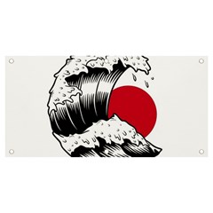 Japanese Sun & Wave Banner And Sign 4  X 2  by Cendanart