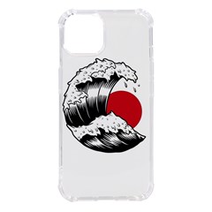 Japanese Sun & Wave Iphone 14 Tpu Uv Print Case by Cendanart