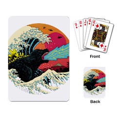 Retro Wave Kaiju Godzilla Japanese Pop Art Style Playing Cards Single Design (rectangle) by Cendanart