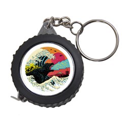 Retro Wave Kaiju Godzilla Japanese Pop Art Style Measuring Tape by Cendanart