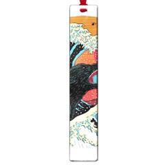 Retro Wave Kaiju Godzilla Japanese Pop Art Style Large Book Marks by Cendanart