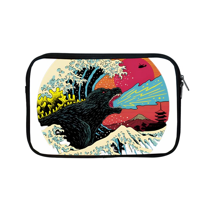 Retro Wave Kaiju Godzilla Japanese Pop Art Style Apple iPad Mini Zipper Cases