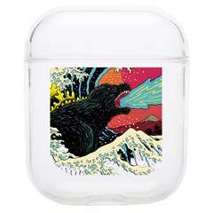 Retro Wave Kaiju Godzilla Japanese Pop Art Style Soft Tpu Airpods 1/2 Case by Cendanart