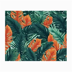 Green Tropical Leaves Small Glasses Cloth by Jack14