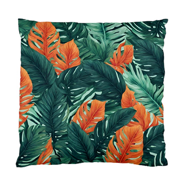 Green Tropical Leaves Standard Cushion Case (Two Sides)