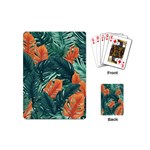 Green Tropical Leaves Playing Cards Single Design (Mini) Back