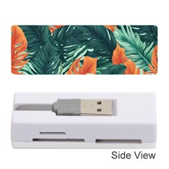 Green Tropical Leaves Memory Card Reader (stick) by Jack14