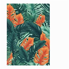 Green Tropical Leaves Small Garden Flag (two Sides) by Jack14