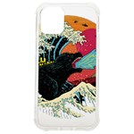 Retro Wave Kaiju Godzilla Japanese Pop Art Style iPhone 12 mini TPU UV Print Case	 Front