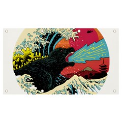 Retro Wave Kaiju Godzilla Japanese Pop Art Style Banner And Sign 7  X 4  by Cendanart