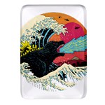 Retro Wave Kaiju Godzilla Japanese Pop Art Style Rectangular Glass Fridge Magnet (4 pack) Front